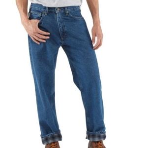 Carhartt Flannel Lined Relaxed Fit Jeans 40x30